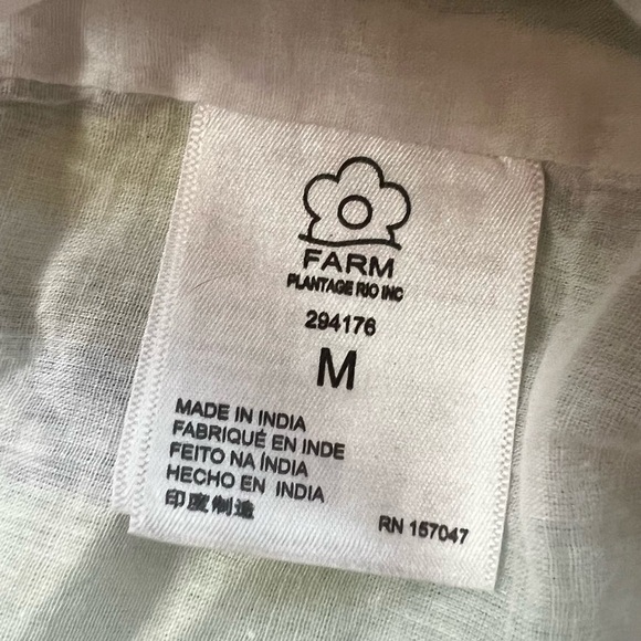 ANTHROPOLOGIE / FARM RIO Rainbow Leaves Open Back Midi Dress (M) - Picture 13 of 15